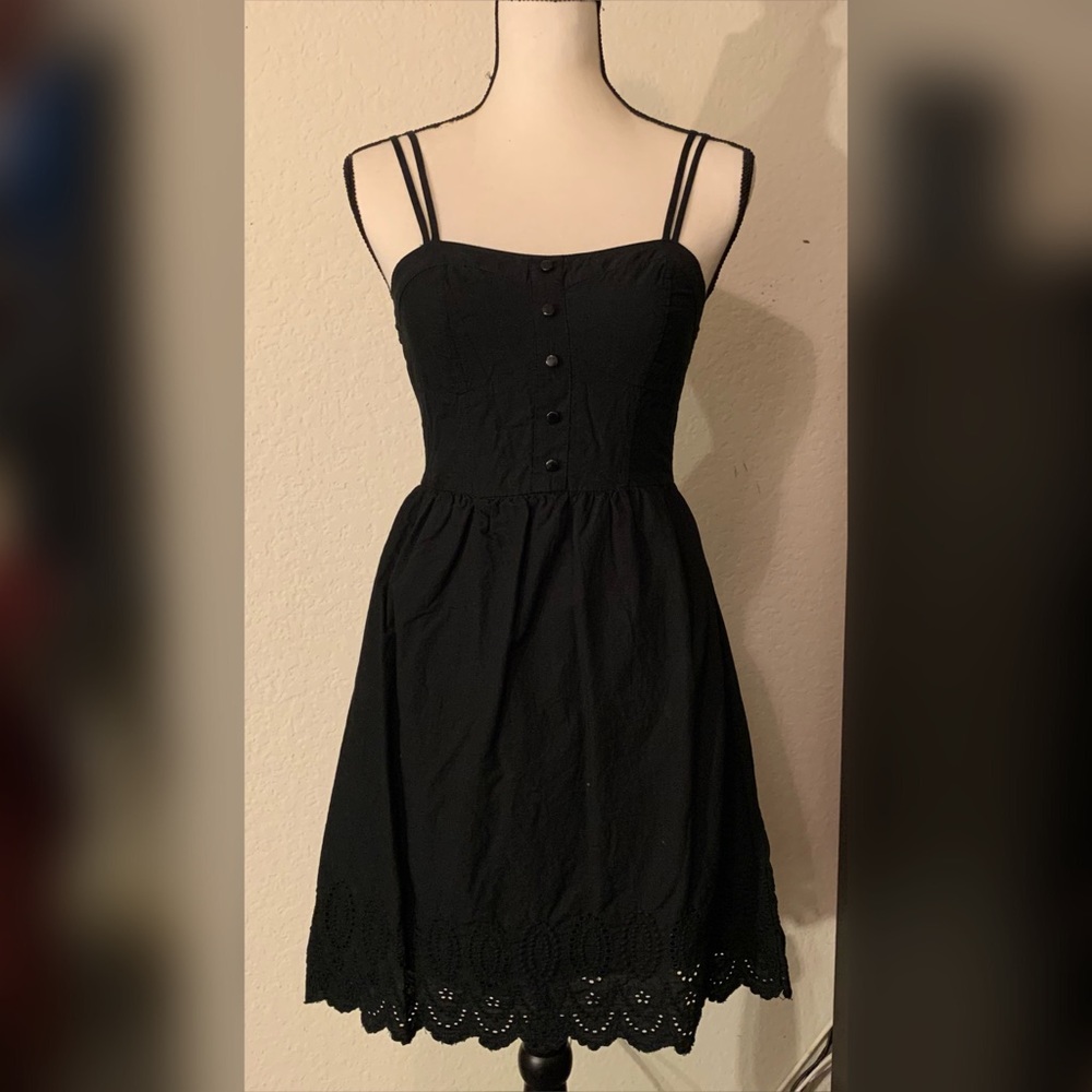 Black flared dress